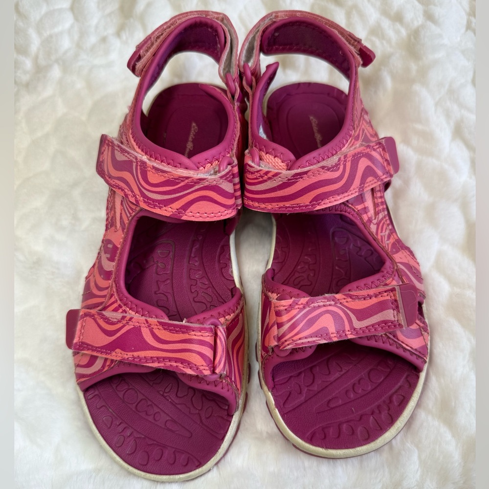 Eddie Bauer Girl's - Adjustable Strap Jordan River Sandal - Pink Waves